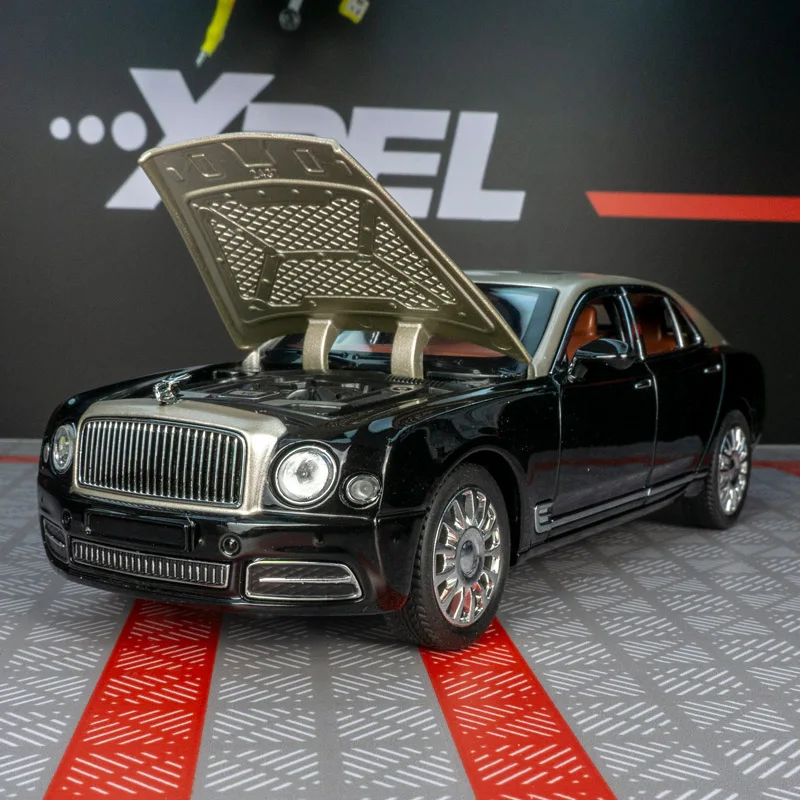 1:24 adornos de modelo de coche de aleación Bentley, puertas y capó de motor, el maletero se puede abrir, regalos de juguetes para niños