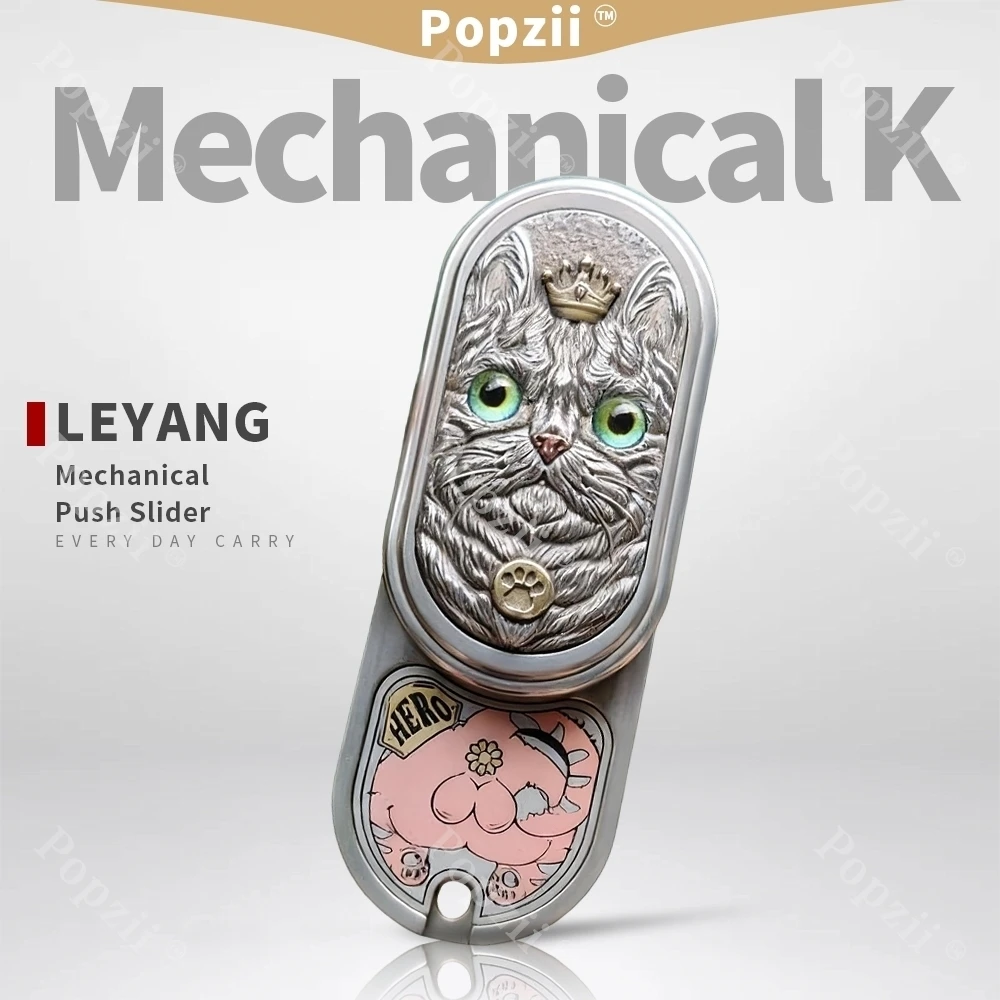

LEYANG Cat dog Mechanical K Multi Orbit Push Slider Adults Stress Relief Toy Table Ornament Fidget Slider Anxiety Toys