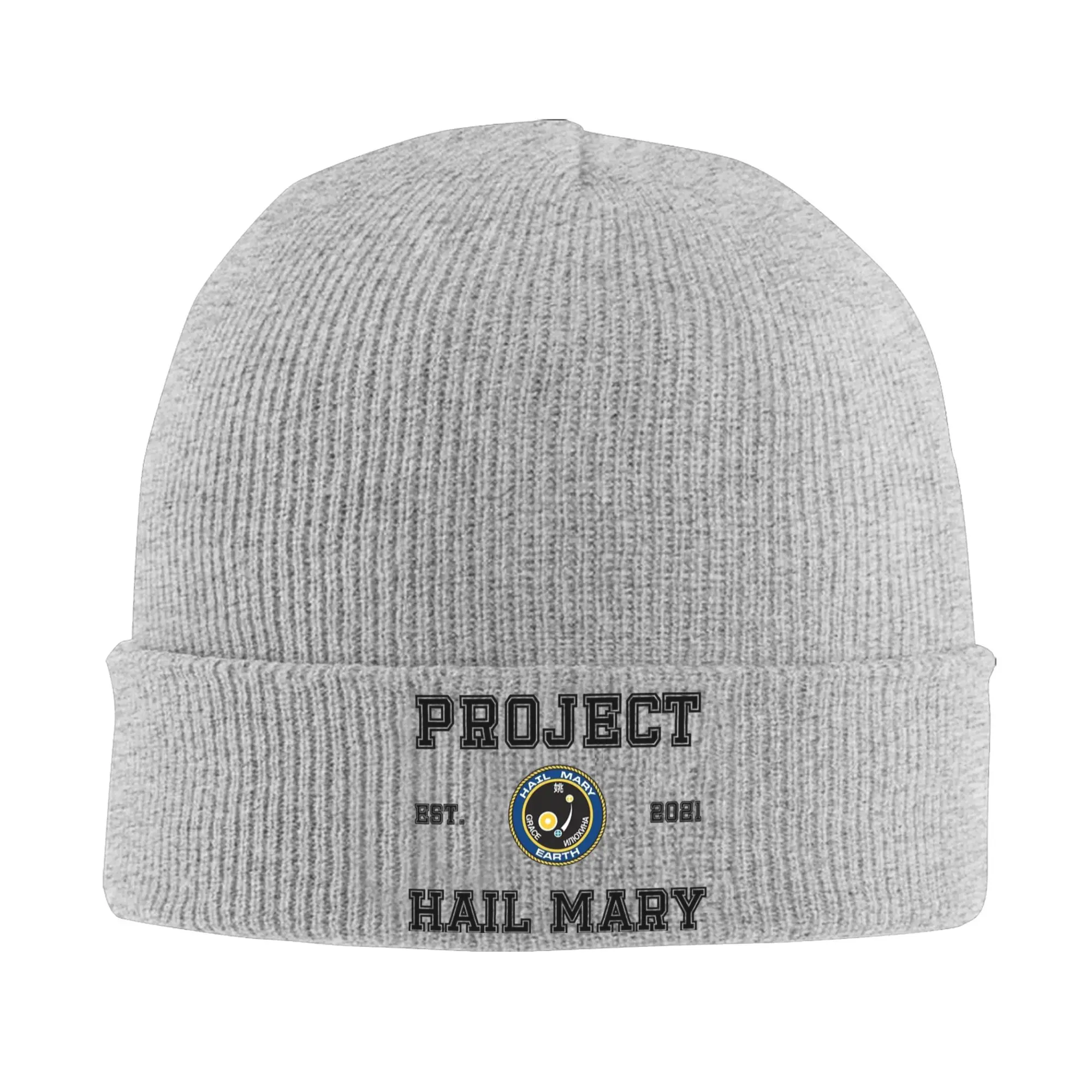 Project Hail Mary College University Style Knitted Hats Autumn Winter Beanie Warm  Caps Men Women Acrylic Casual Bonnet
