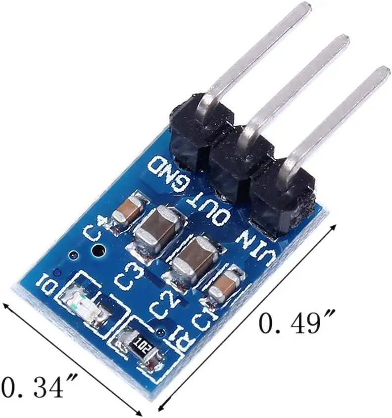 10/50/100 Stück AMS1117 3,3 AMS1117-3.3 Spannungsregler Step Down Netzteil Buck Modul 4,2 V-10 V bis 3,3 V 800 mA LDO 800 mA 3P – Detail 2