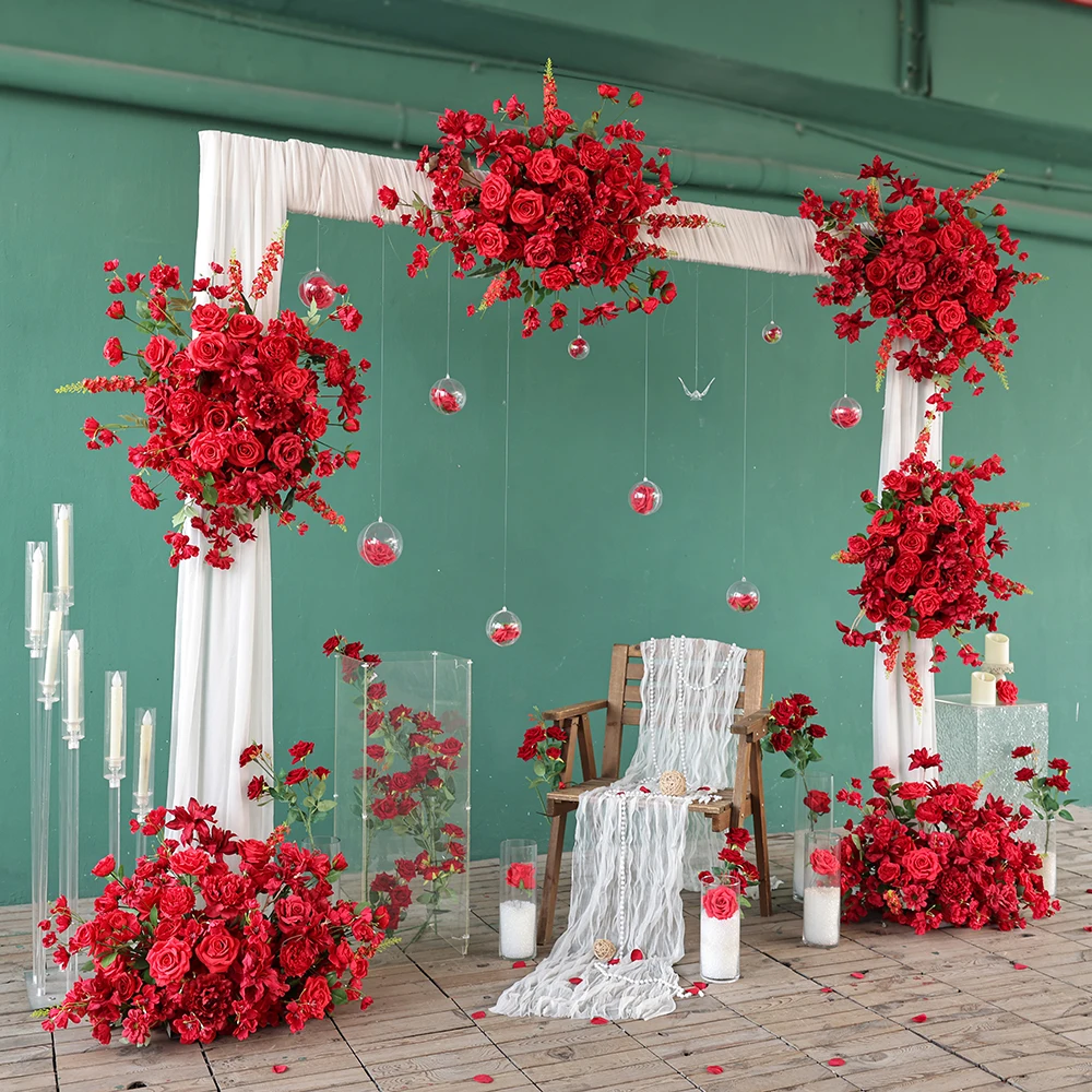 

Свадебные цветы DIY Декор 55 см Шелковые искусственные цветочные композиции для декора комнаты, свадебная арка и фон для вечеринки HY2820