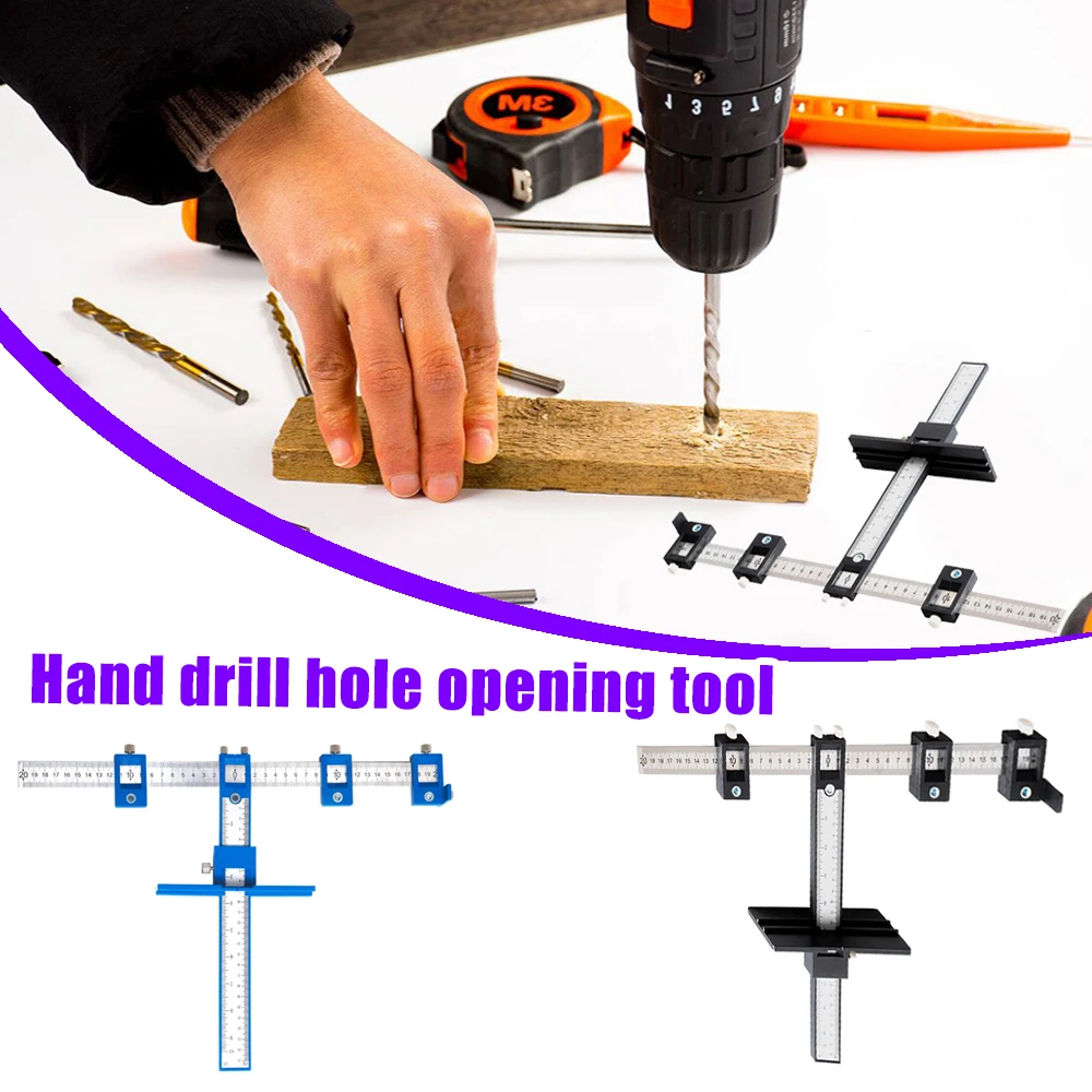

Drilling Locator Clamp Woodworking Precision Drilling Tool Quick Accurate Installation of Door Handles Drawer Panel Knobs Pulls