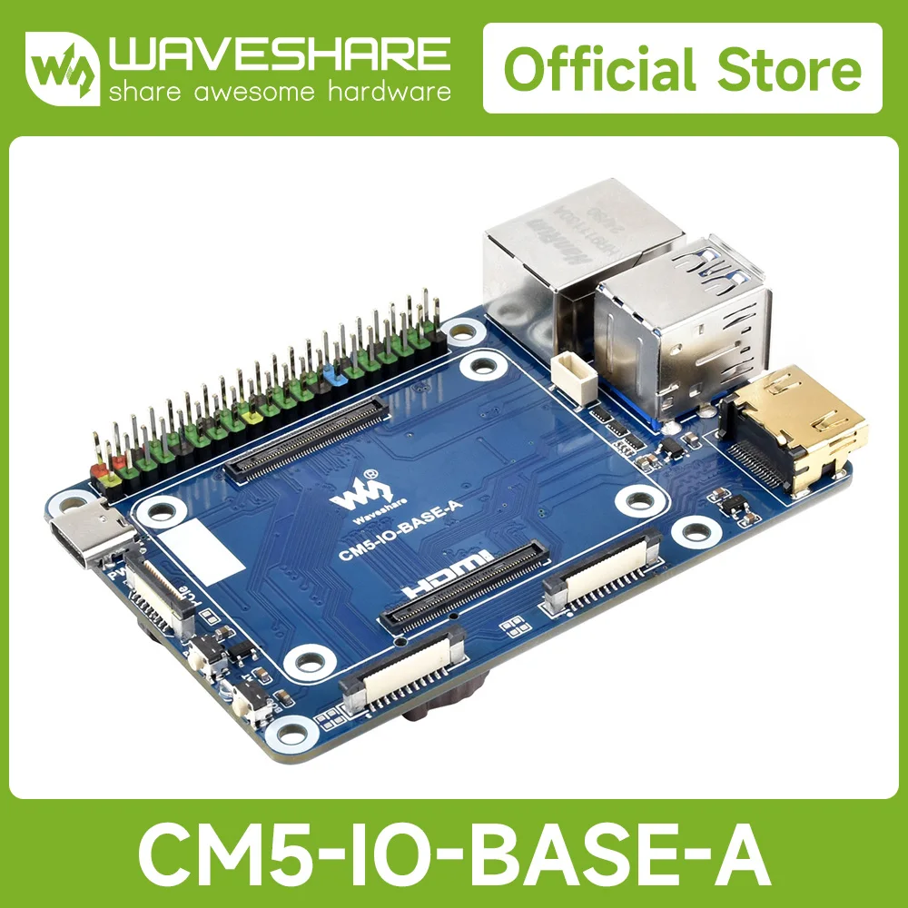 Waveshare Mini Base Board (A) designed for Raspberry Pi Compute Module 5