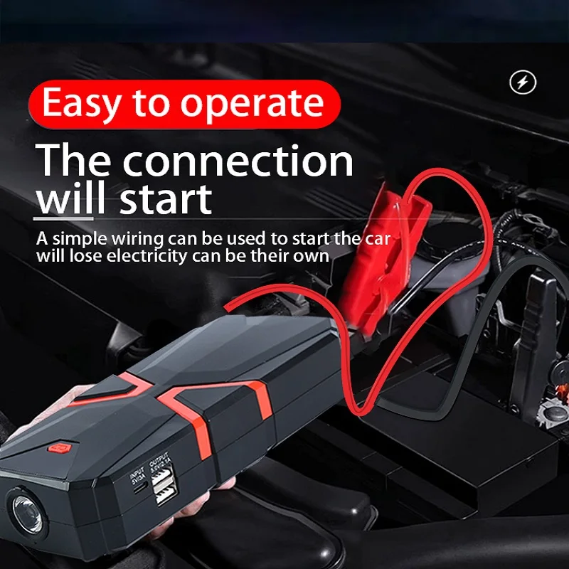 

Car Battery Jump Starter 10000mAh Portable Auto Battery Booster Charger 12V Car Emergency Booster Power Bank Starting Device