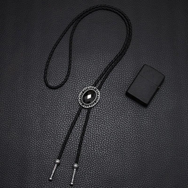 Bolo Tie for Men Handmade Western Cowboy Style Necktie with  Decorations Halloween Costume Accessories