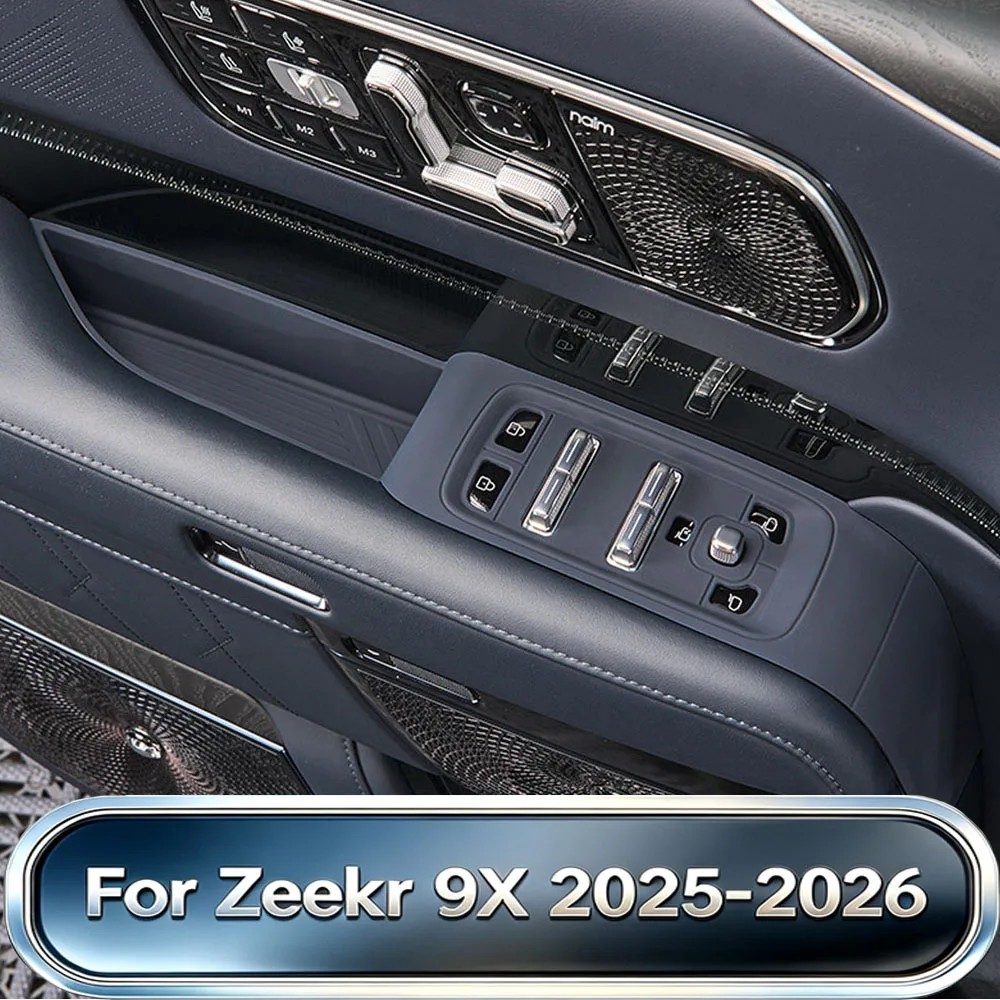 For Zeekr 9X 2025-2026 Lift Panel Storage Slot Silicone Mat Door Button Full Cover Protector Interior Modification Accessories