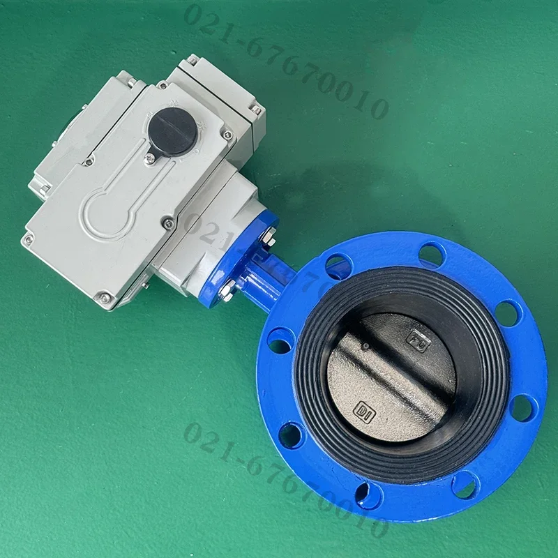 Electric butterfly valve flange gas natural gas explosion-proof cut-off remote switch adjustment clamp 220V