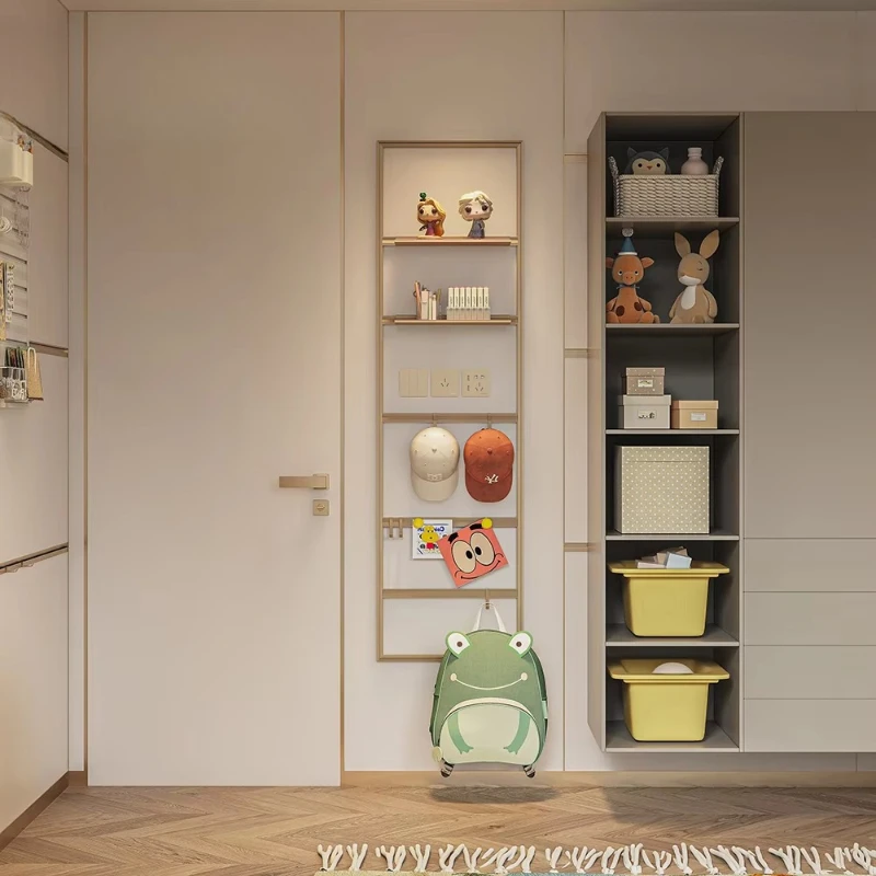 

Metal Frame Floating Wall Rack Kitchen Home Decoration Wall Mounted Multi-layer Durable Storage Rack