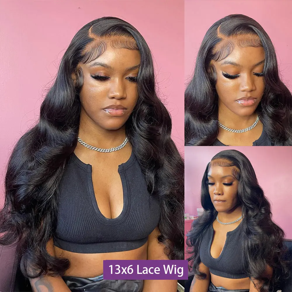 Body Wave Hd Frontal Wig 13x6 Hd Lace Neddie Pre Plucked 30 34 Inch Body Wave Lace Front Human Hair Wigs For Women