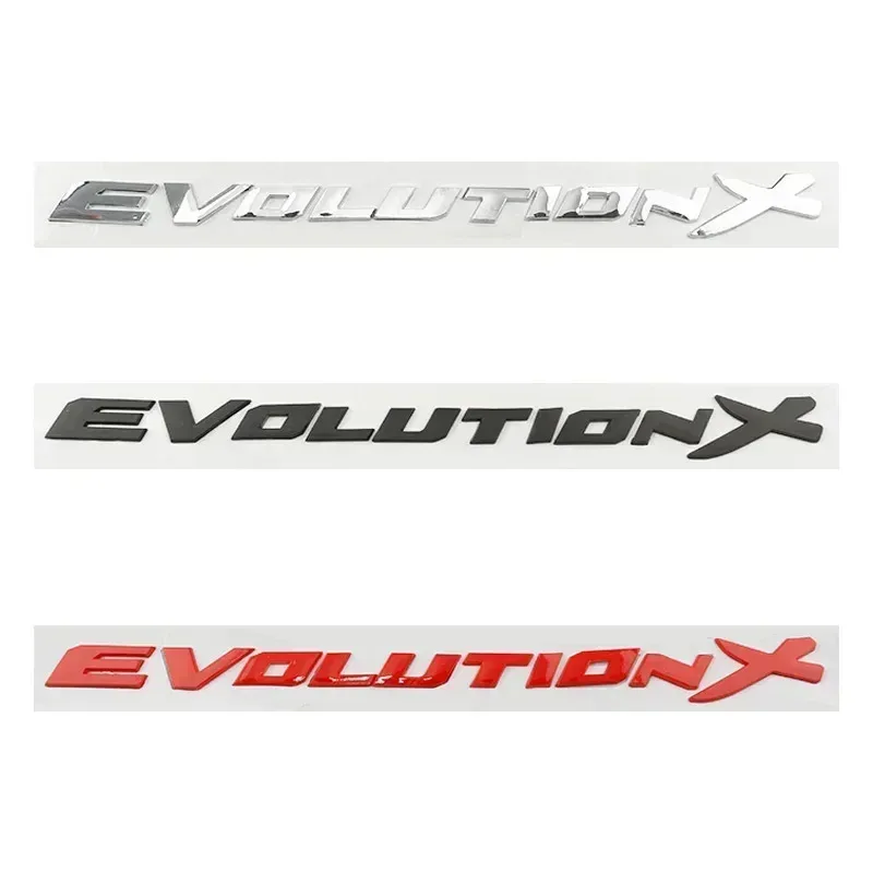 

3D ABS буквы Evolution X задний багажник багажник эмблема значок наклейки наклейки для Mitsubishi EVO Lancer EvolutionX автомобильные аксессуары
