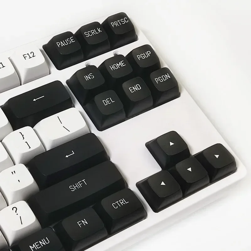 149 Keys Minimalist White Black  Keycaps For Mx Switch Mechanical Keyboard Similar Cherry Profile Double Shot ISO Keycap DIY