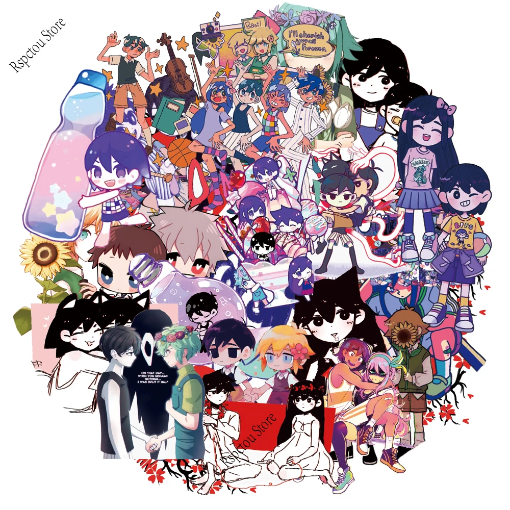 

10/30/62pcs Game Omori Anime Stickers Sunny Basil Graffiti Decal Laptop Suitcase Phone Car Skateboard Cartoon Waterproof Sticker