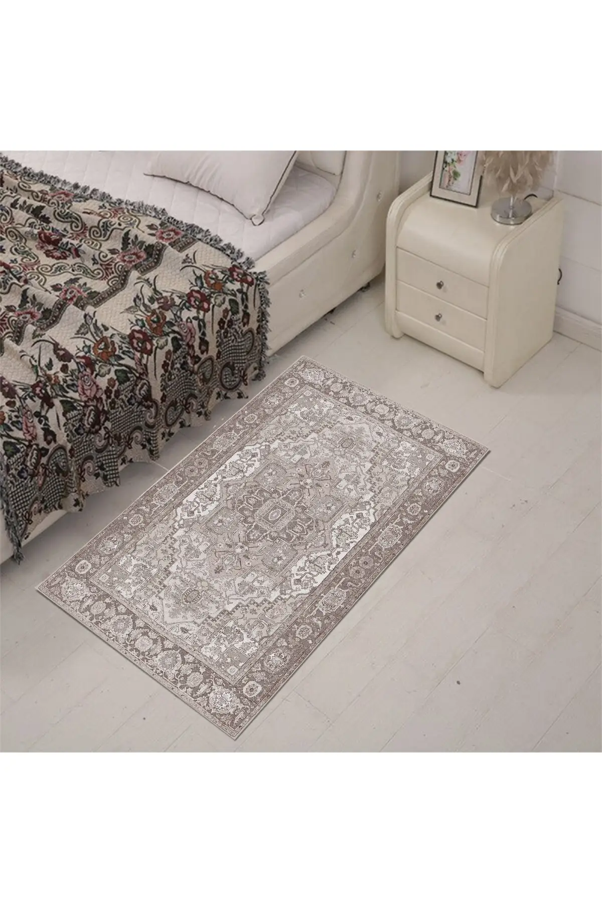 

Dovi white patterned non-slip-based prayer Rug Meditation Rug