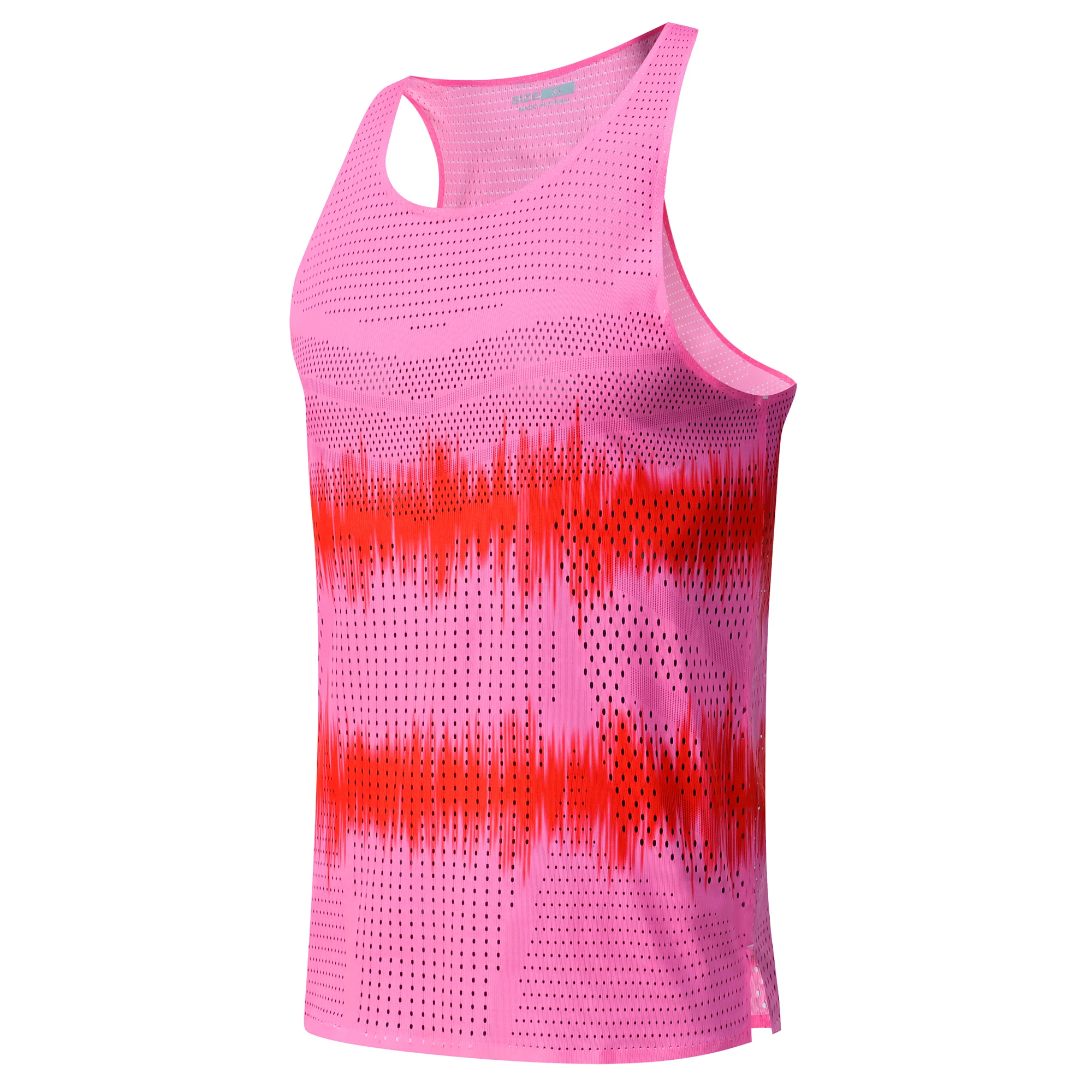 الرجال حفرة صدرة للجري Urltra-Light رجل ماراثون قميص سرعة القمم تانك الرياضة اللياقة البدنية قميص بدون أكمام الملابس التجفيف السريع