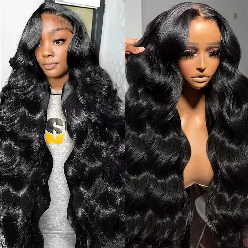 Body Wave 13x4 Transparent Lace Frontal Wig 100% Human Hair Wig Brazilian 4x4 Lace Closure Human Hair Wigs For Women PrePlucked