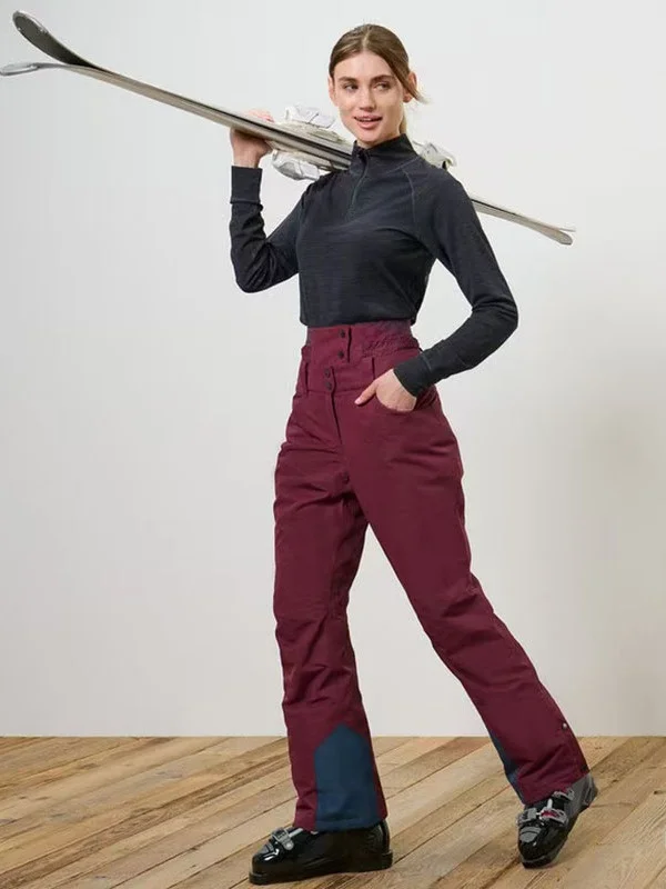 outdoor-ski-pants-women's-breathable-waterproof-snow-gear-windproof-single-board-snow-pants-polyester-fiber-100