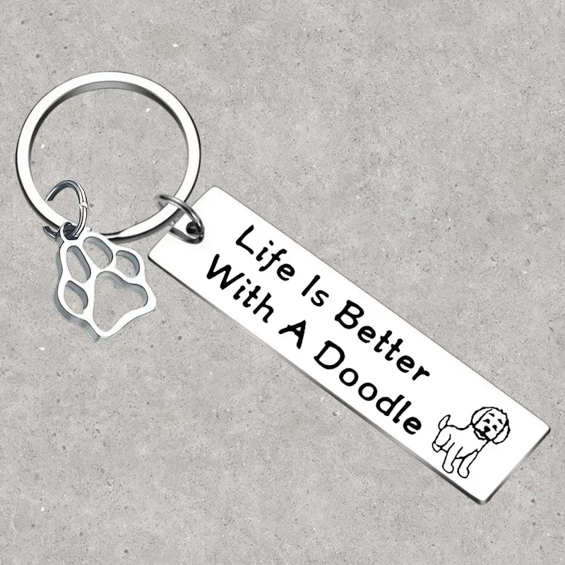 Hot Dog Lover Gifts Keychain Life Is Better with A French Bulldog Key Rings