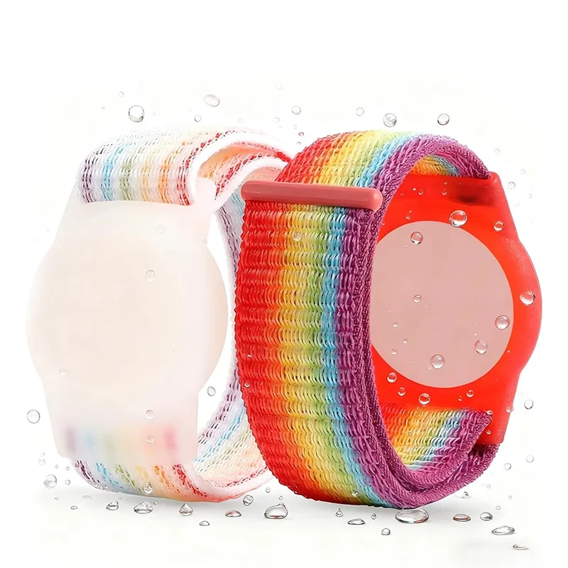 Bracelet en Nylon imperméable et réglable pour enfants, bracelet de remplacement, couverture anti-rayures pour Apple AirTag Airtags, support de suivi