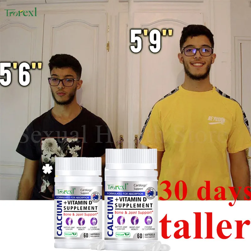 

Natural Height Growth Maximizer for Kids, Teens, & Adults Vitamin D & Calcium Increase Peak Height Booster Bone Strength Pills