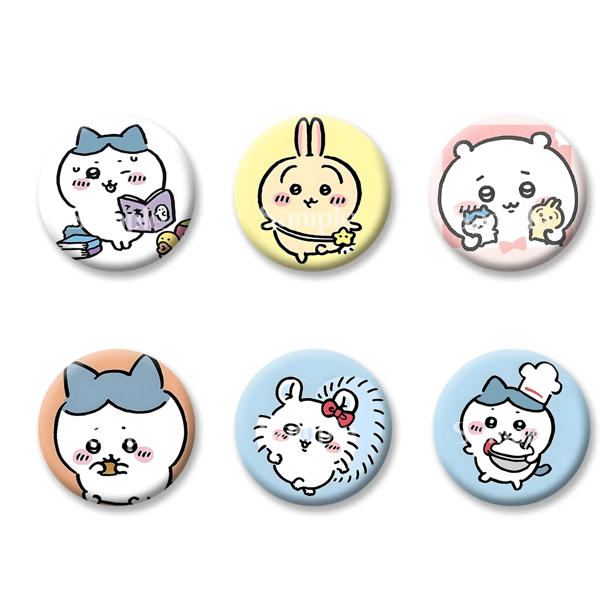 

Flash Badge Cards Chiikawa Anime Cartoon Cute Style Girl Keychains Convenient Makeup Mirror Fridge Magnet ACG Accessories