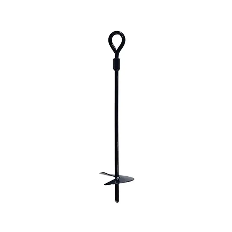 Drill Driven Windproof Black Coated AnchorHooks For Car Ports, Sheds, Trampolines, Canopies, Camping Tents AnchorEarth Anchors