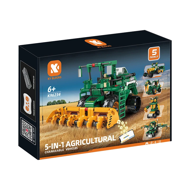 

В НАЛИЧИИ 96234 5IN1 MOC Технический пульт дистанционного управления Ферма Tillage Vehicle Строительные блоки Кирпичи Игрушки для детей Рождественский подарок