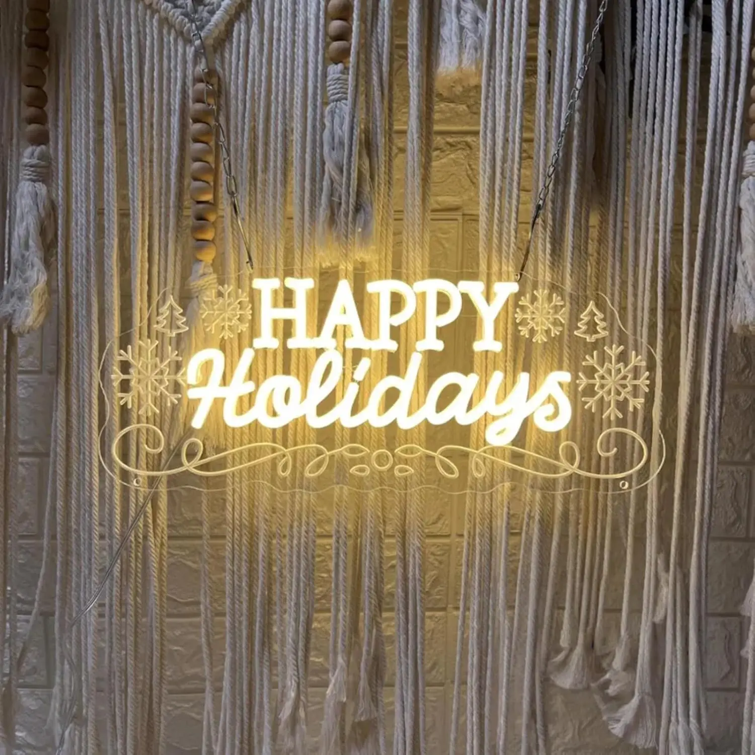 عطلات سعيدة ندفة الثلج LED النيون تسجيل عيد الميلاد مهرجان ضوء النيون لنافذة مخزن المنزل بار غرفة نوم 2026 السنة الجديدة ديكور الحفلات #6