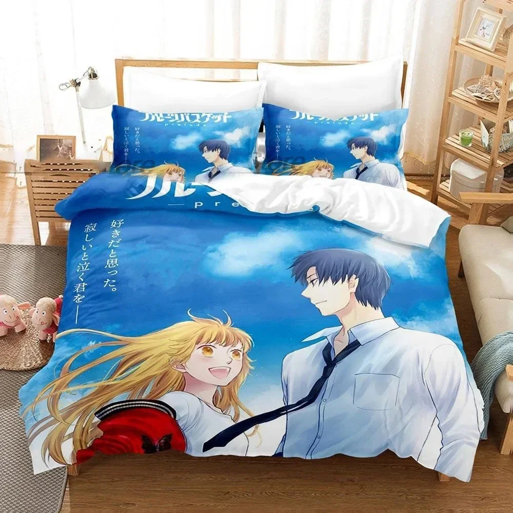 

Anime Fruits Basket Comfortable Duvet Quilt Cover Pillowcase Bedding Set Children Bedroom Decoration Home Textile