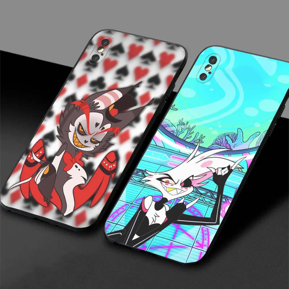 H-Hazbin Cartoon Hotel Phone Case For Samsung S24,23,22,30,21,10,9,Ultra,Plus,Lite,FE,5G Black Soft Case