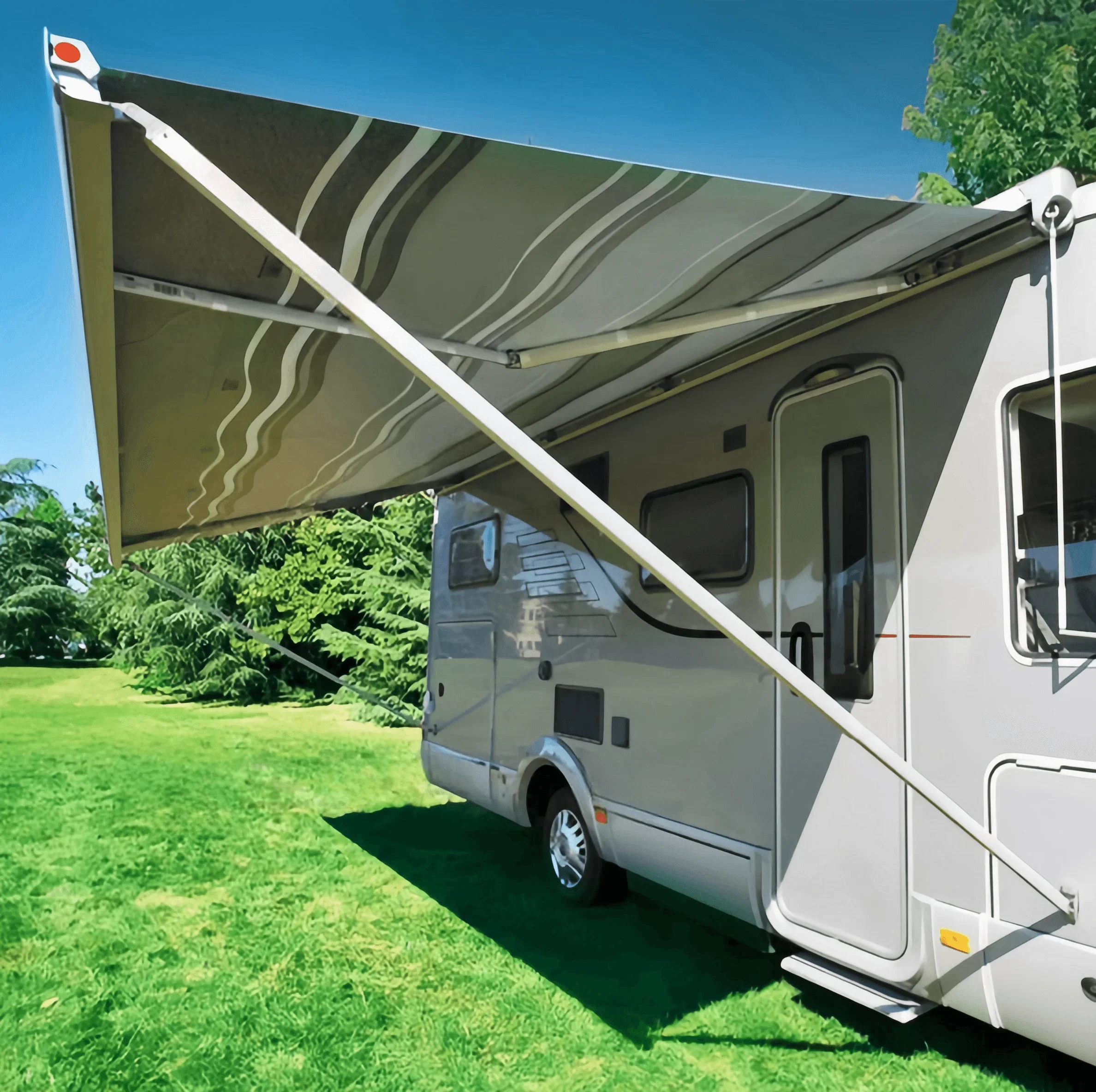 New Motorized Good Quality Polyester Fabric Electric Full Cassette Vehicle Rv Awning Sun Shade For Camper Caravan