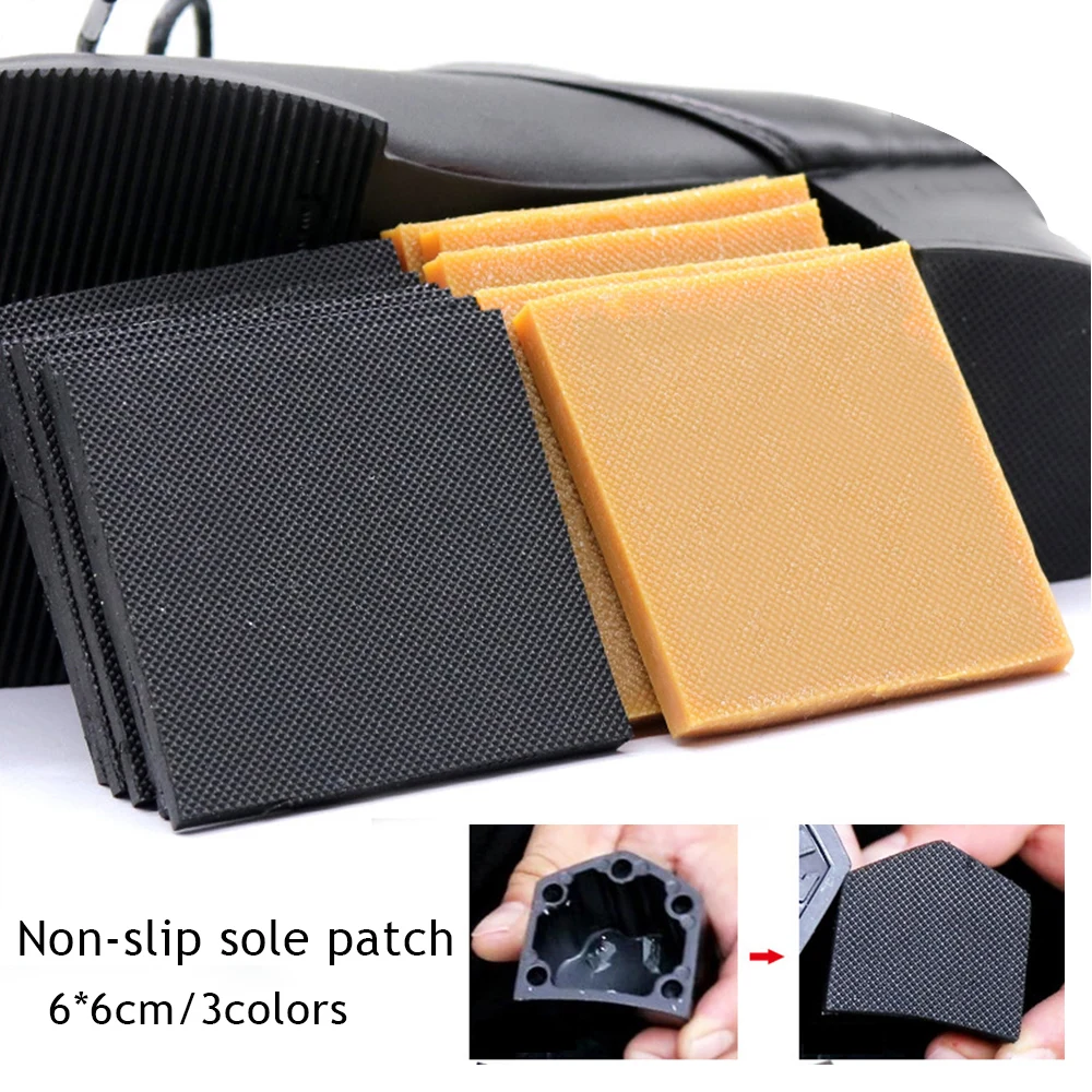 2PCS Rubber Sole Replacement Sheet For Shoes Repair Patch High Heels Sandals Non-Slip Shoe Sole Protector Heel Pads Croppable