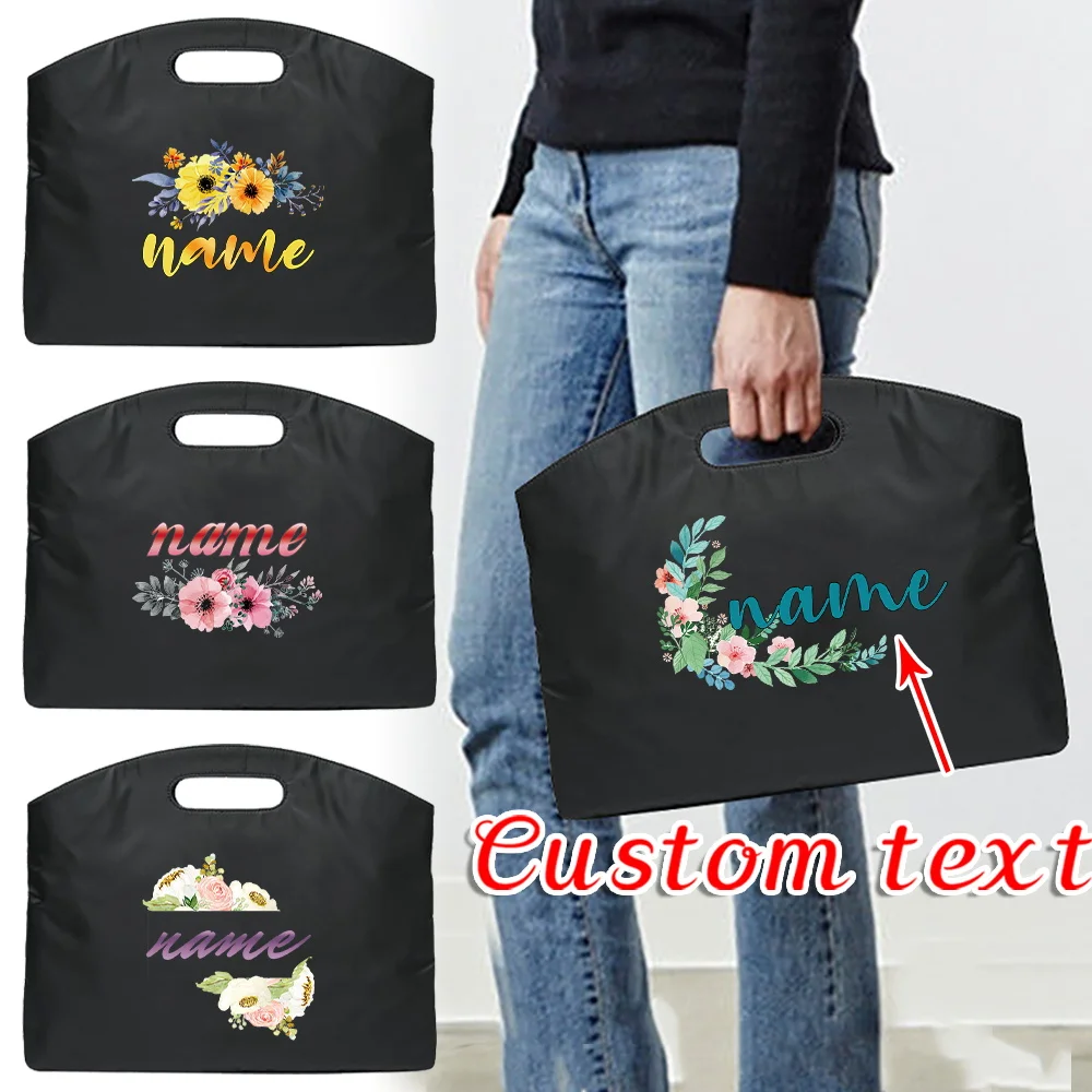 Personalized Customized Name Briefcase Office Conference Document Storage Pack Commuting Bag Work Unisex Business Handbag