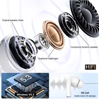Écouteurs sans fil Bluetooth Choice ERAZER Airs Pro, écouteurs à écran tactile, son stéréo HiFi, écouteurs intra-auriculaires, casques de jeu, appels HD 4
