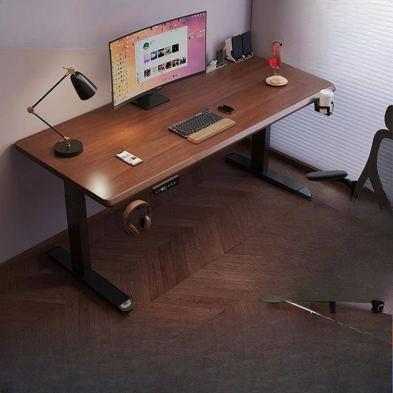 

Solid wood electric lifting table computer table and chair set desk home desk e-sports table liftable workbench