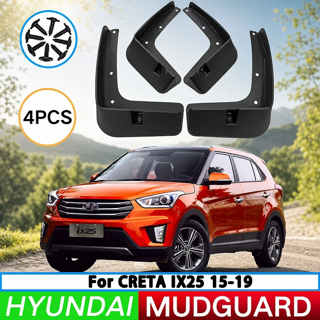 

For 2015-2019 Hyundai Creta ix25 Mud Flaps Splash Guards Front Rear 4Pcs Car Fender Protector