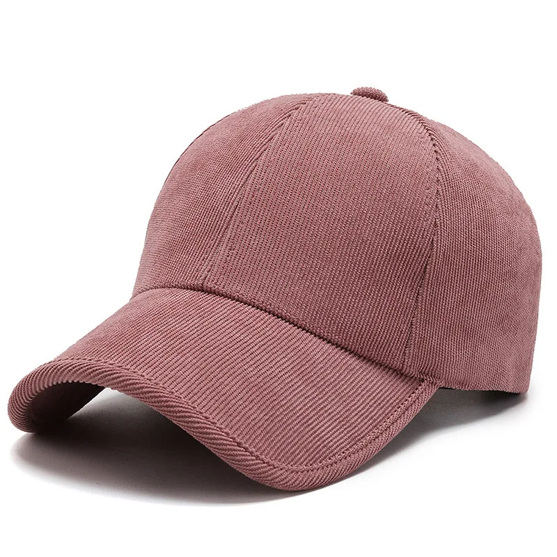 Brand Men\'s Baseball Cap Autumn Winter Casual Solid Corduroy Hard Top Cap Snapback Caps for Women Bone Gorras Dad Hat Wholesale