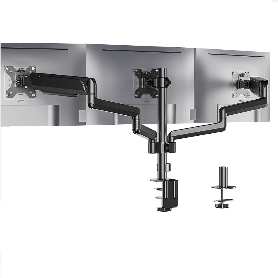 Hot Sale Triple Monitor Arm, 3 Monitor Stand Desk Mount for Three Flat/Curved Computer Screens