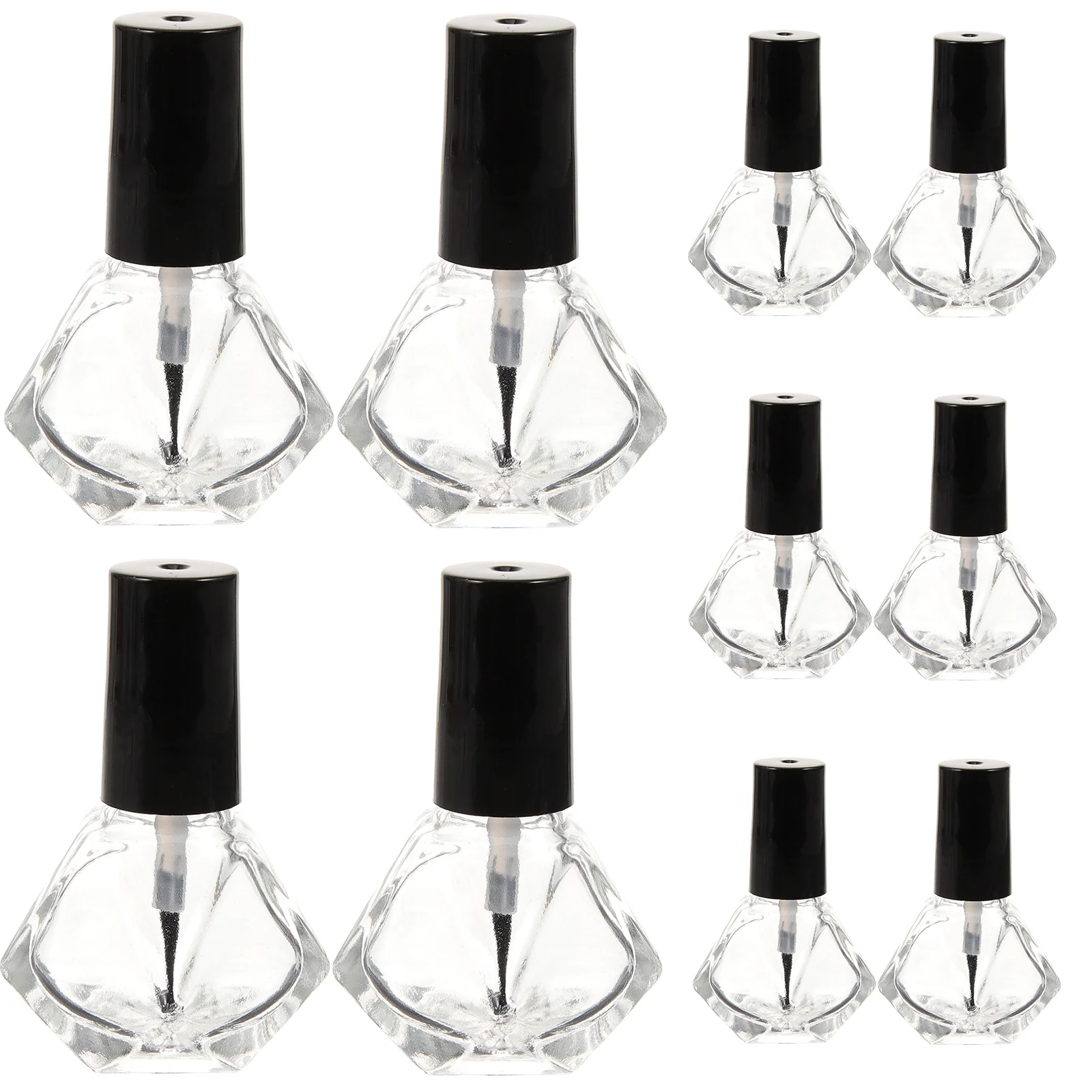 10 garrafas de esmalte de vidro dos pces leve portátil vazio recipientes recarregáveis viagem aliciamento aplicador de óleo essencial