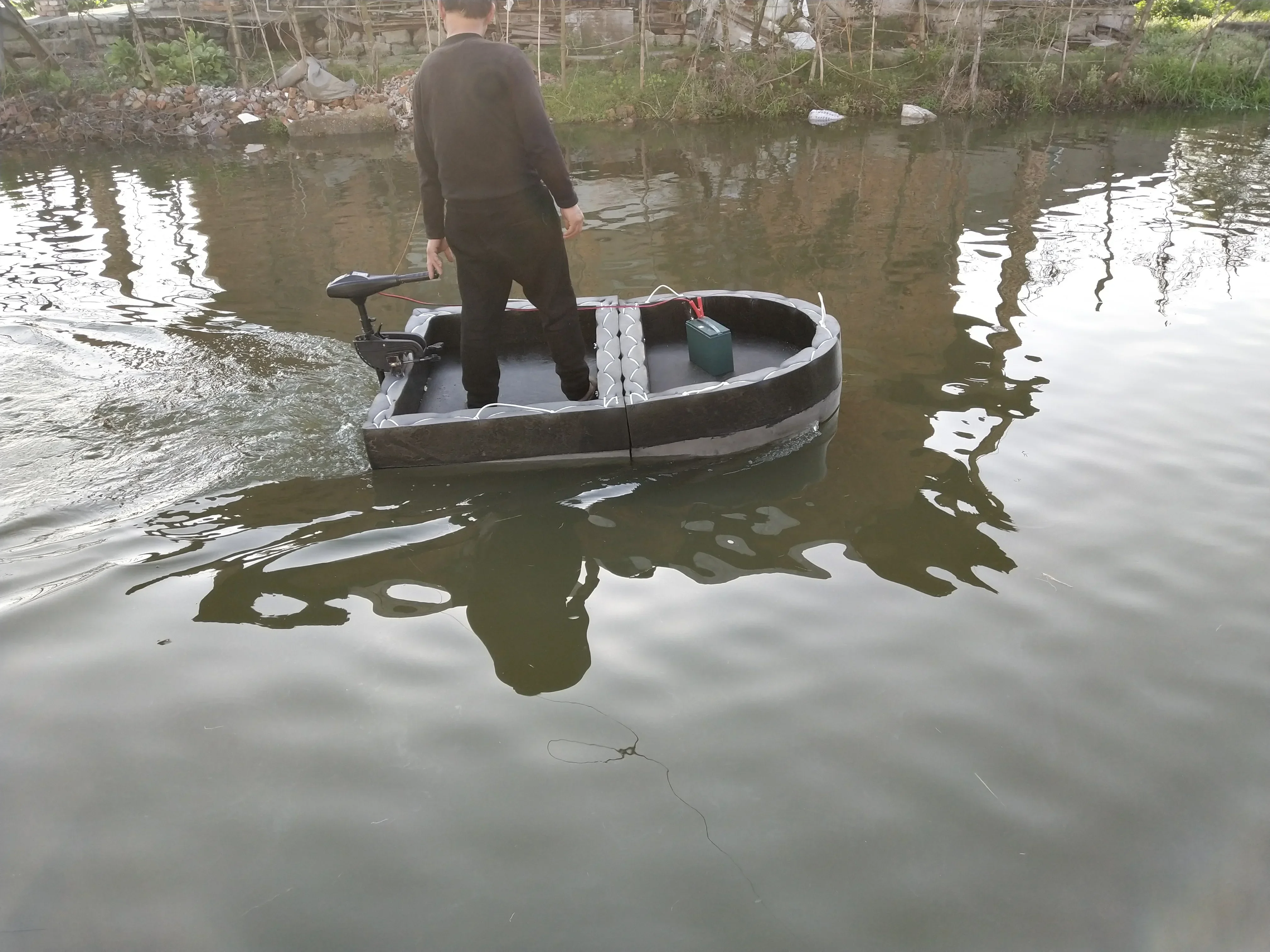 

Portable Thickened Hardened Foam Boat Homemade by Hand Fishing Boat Aquatic Fish Pond Crab Pond Ultra-Light Floating Platform