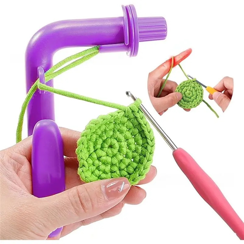 

ABVG-Hand-Knitting Sewing Accessories, Crochet Hook Handle, Sewing Needle Tool, Crochet Hook Assistant For Beginners