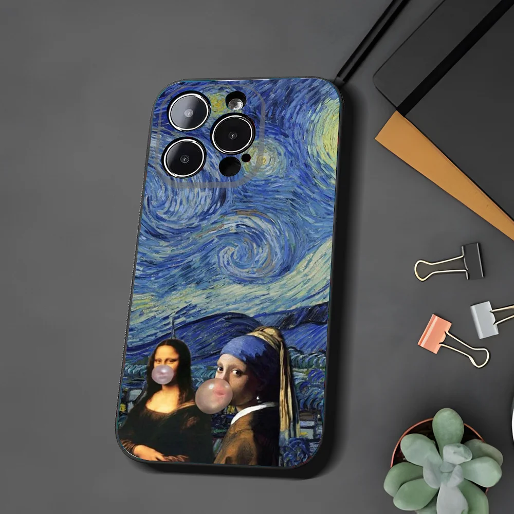 Leonardo Da Vinci Mona Lisa Phone Case For Xiaomi 11 Redmi Note 11 5G 8T 9A 9 10T Note8Pro Note9 12SUltra Black Case