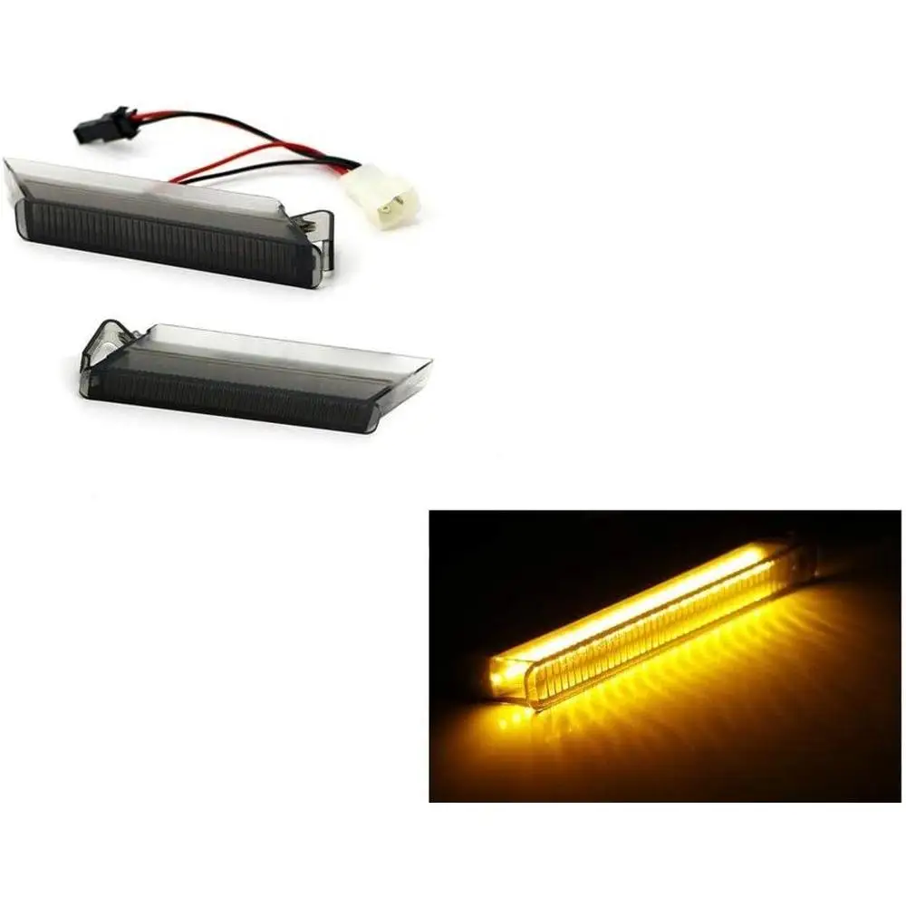 2x Car Amber Turn Signal Lamp Flowing Water Rear View Mirror Light Replacement Car Aceesories For Ford Expedition 1997-2007