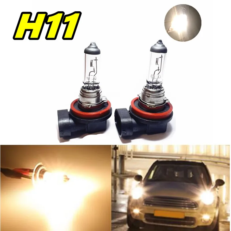 

2pcs 12v 55w H11 Halogen Bulb 3200K Quartz Glass Car Fog Light Auto Lamp Halogen Headlight Bulbs White Fog Lights Car Accessory