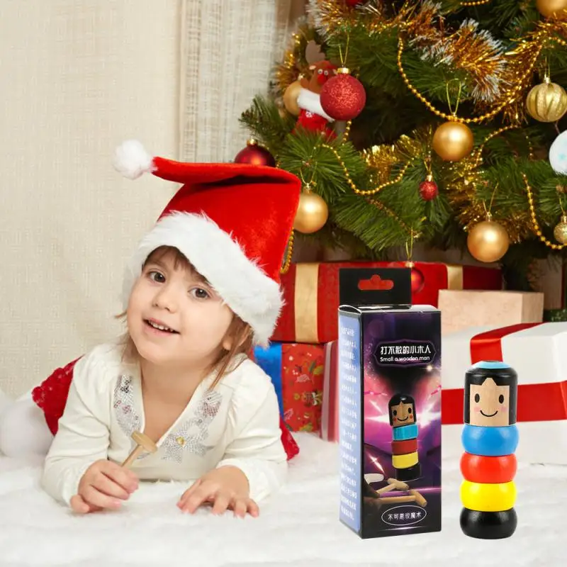 Novo conjunto de adereços mágicos para palco, acessório de brinquedo divertido com daruma imortal, homem de madeira inquebrável para educação precoce