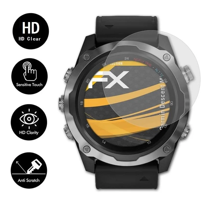 Protector de pantalla para reloj inteligente, película protectora de vidrio templado para Garmin Descent Mk2, MK2i, MK2S, MK1, 5 piezas