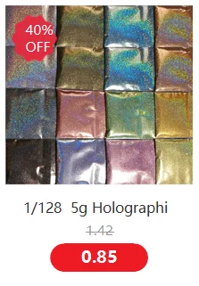 50 g/Beutel, holografischer, klobiger Glitzer, Prinzessinnen-Serie, goldfarbener, kosmetischer Bastel-Glitzer für Epoxidharz-Nagel-Pailletten, schillernde Flocken – Detail 27