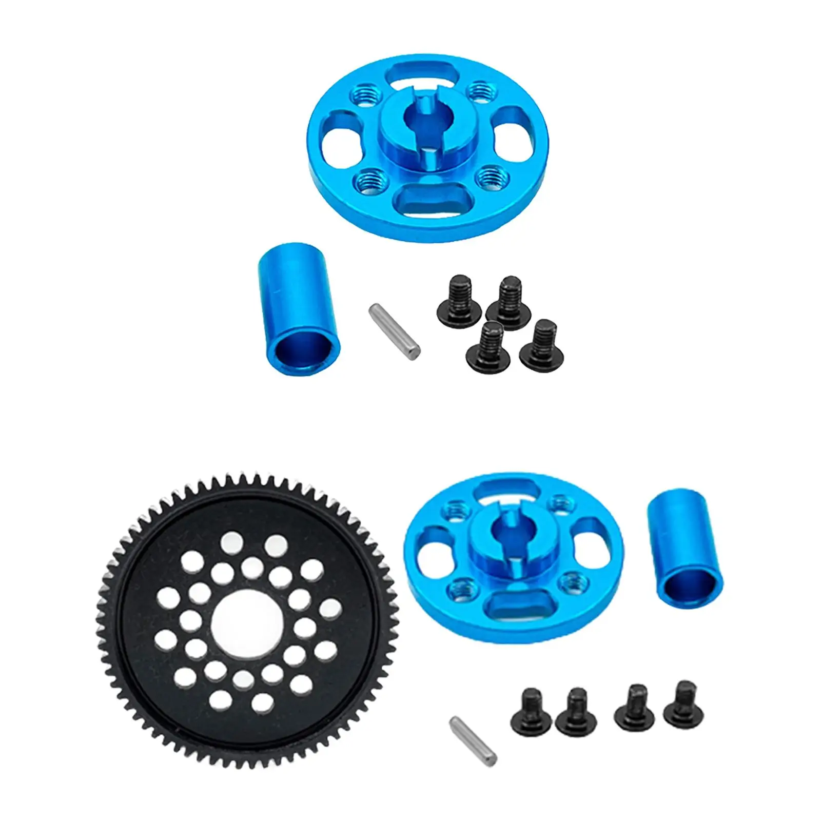 1/10 RC High Speed Gear Set Upgrade Parts 54500 Aluminum Kit Metal RC Gears for Tamiya TT 02 Crawler RC Hobby Car Model Kit