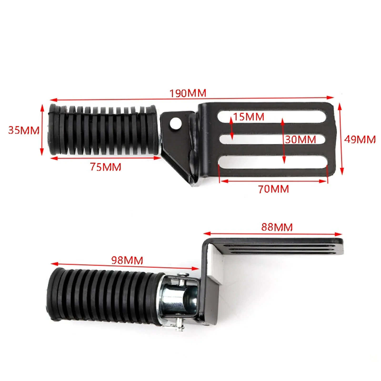 A pair Foldable Metal Motorcycle Foot Pegs - Comfortable Street Cruise Pedals for Enhanced Riding Experience