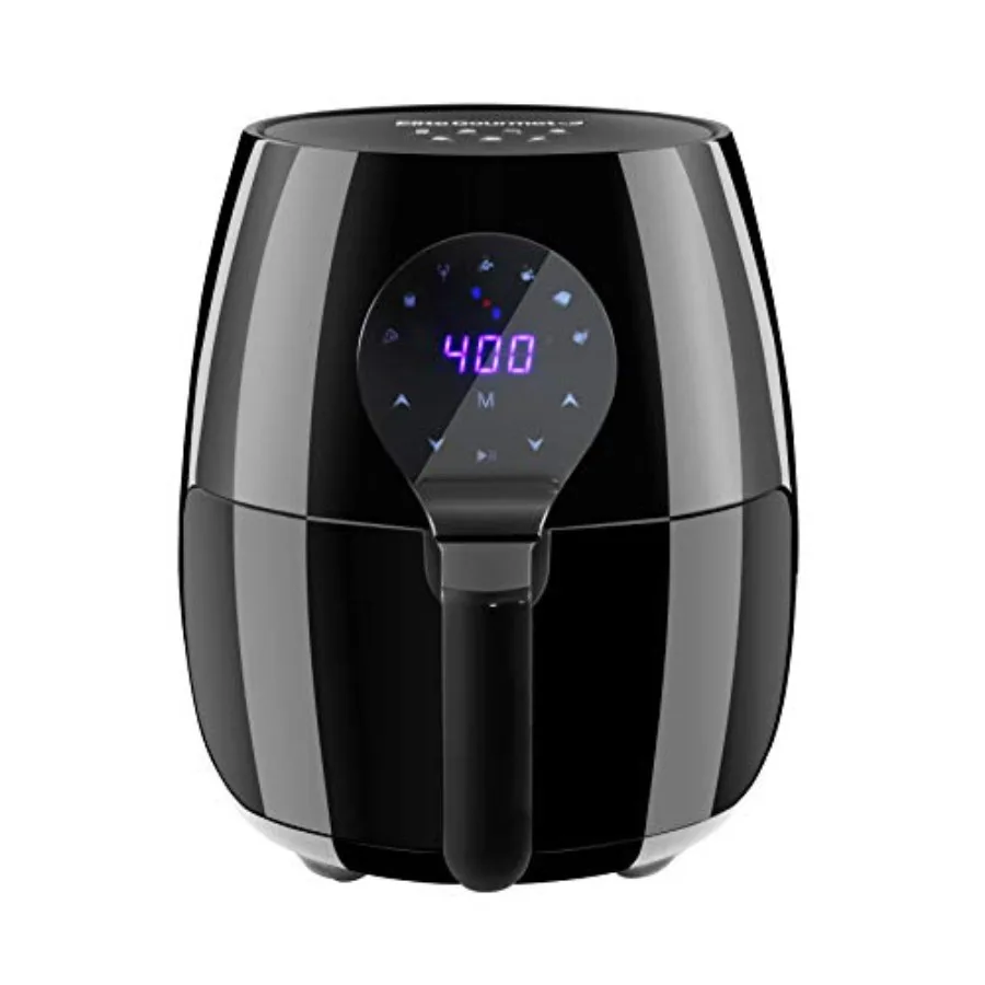 

Digital 5.3Qt Hot Air Fryer 1350W Oil-Less Healthy Cooker with 7 Menu Functions Timer Temperature Controls PFOA/PTFE Free Black