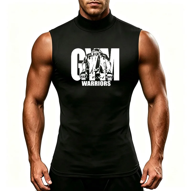 Compression Tights Gym Fitness Vests Bodybuilding Workout Tank Tops Mens Casual Sleeveless Tops Summer Running Quick Dry Shirts